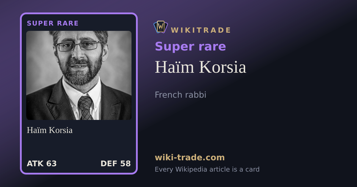 Haïm Korsia — Super rare card