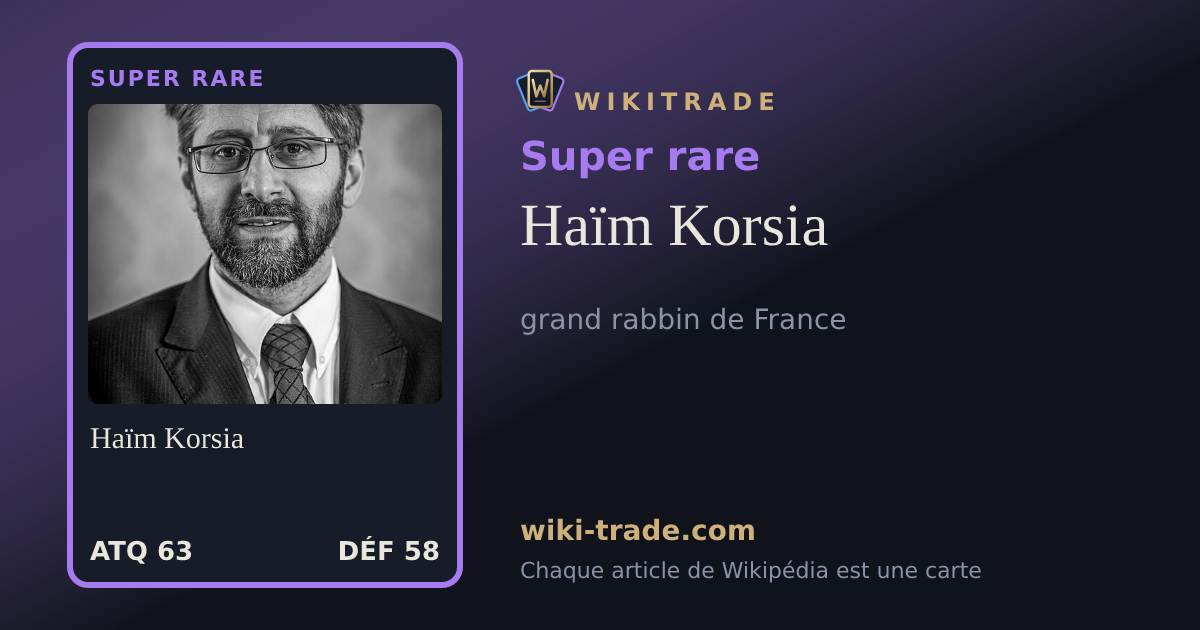 Haïm Korsia — carte Super rare