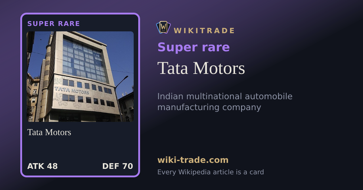 Tata Motors — Super rare card
