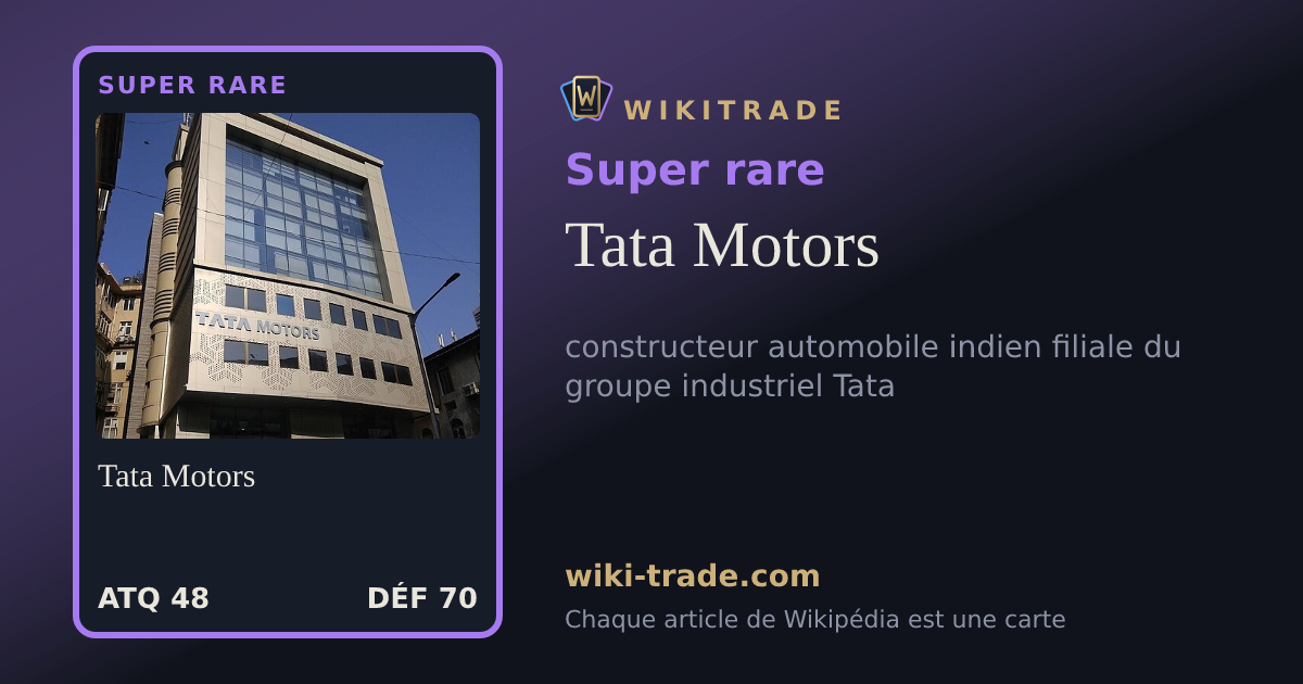 Tata Motors — carte Super rare
