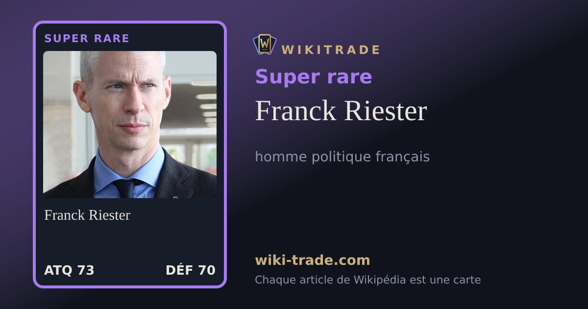 Franck Riester — carte Super rare
