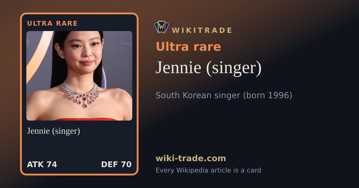 Jennie (singer) — Ultra rare card