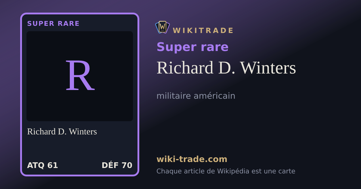 Richard D. Winters — carte Super rare