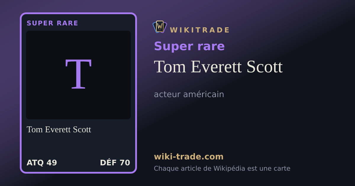Tom Everett Scott — carte Super rare