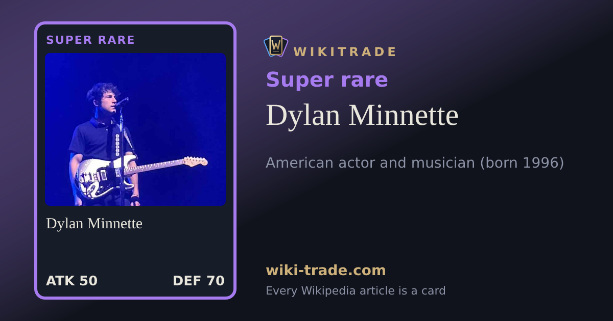 Dylan Minnette — Super rare card