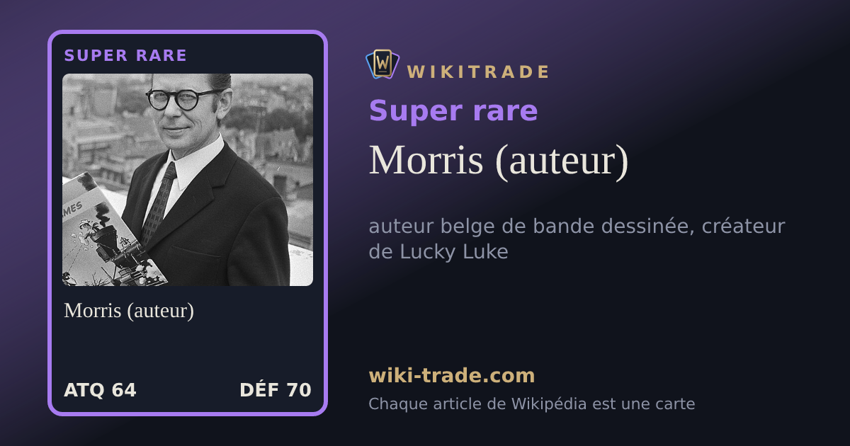 Morris (auteur) — carte Super rare