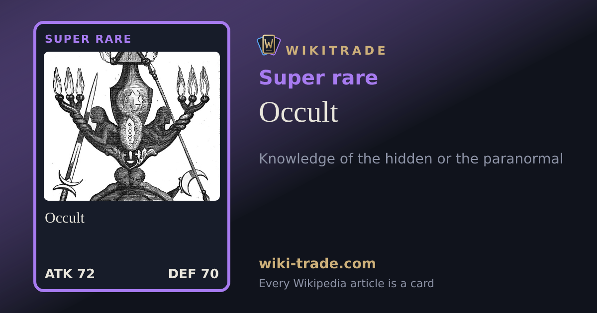 Occult — Super rare card