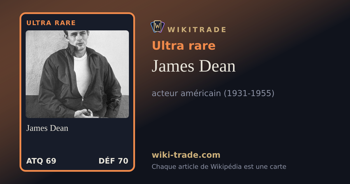 James Dean — carte Ultra rare