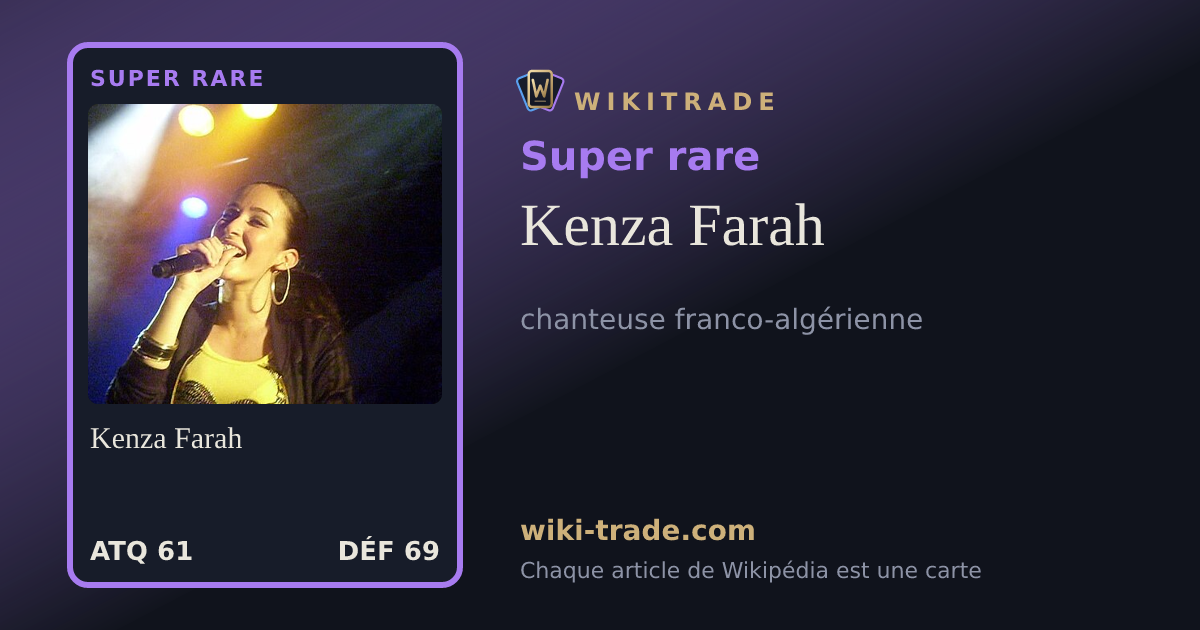 Kenza Farah — carte Super rare