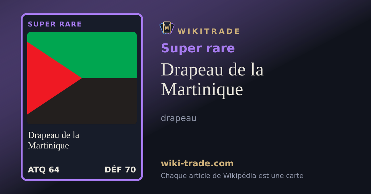 Drapeau de la Martinique — carte Super rare