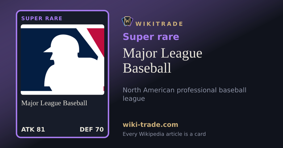 Major League Baseball — Super rare card