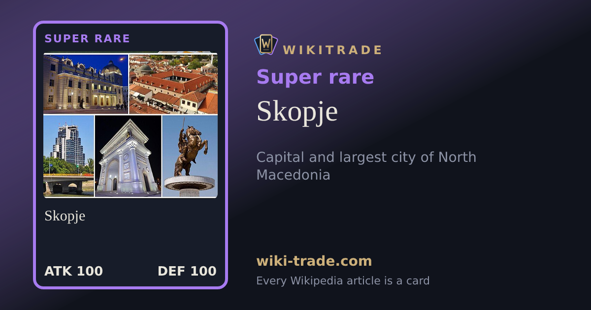 Skopje — Super rare card