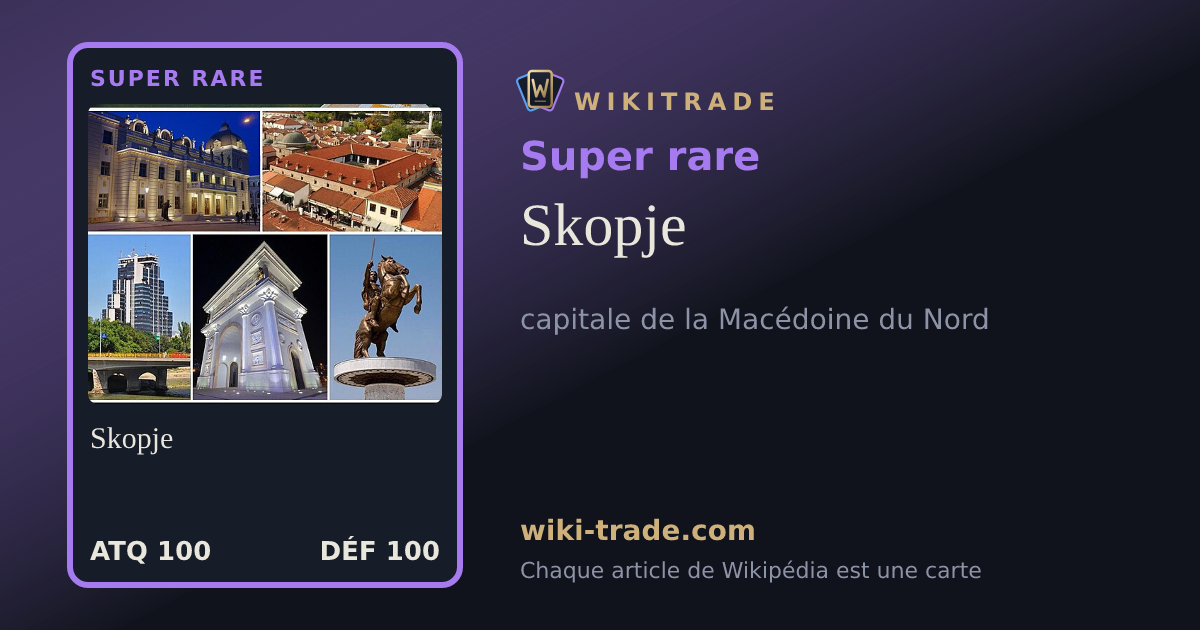 Skopje — carte Super rare