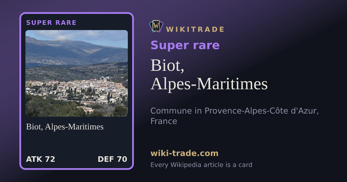 Biot, Alpes-Maritimes — Super rare card