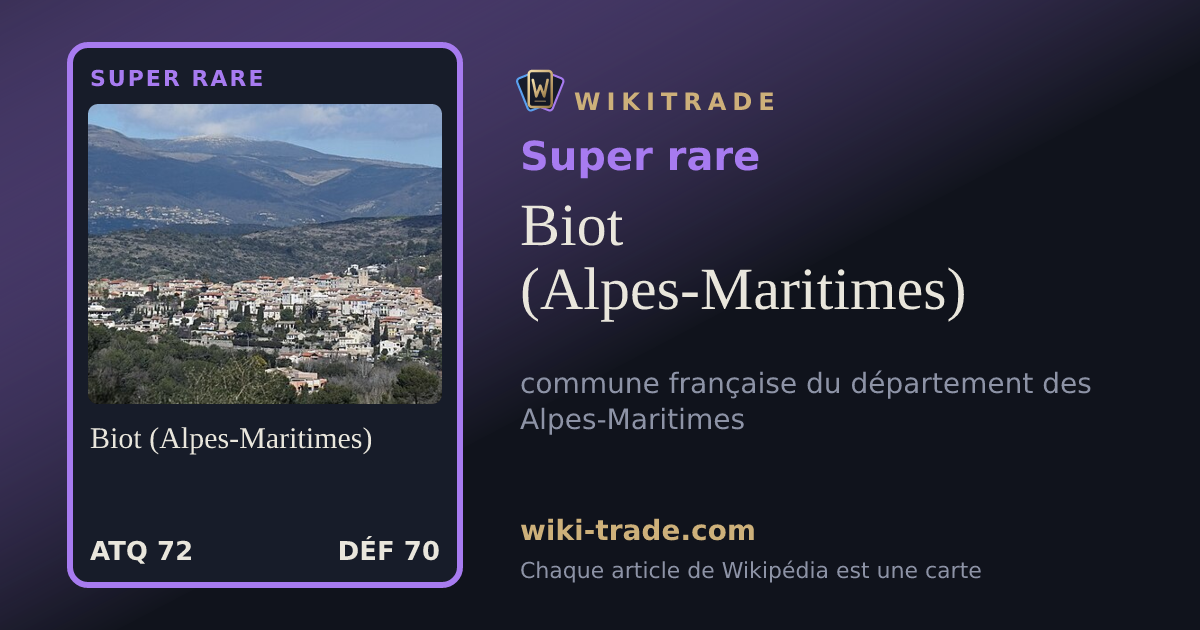 Biot (Alpes-Maritimes) — carte Super rare