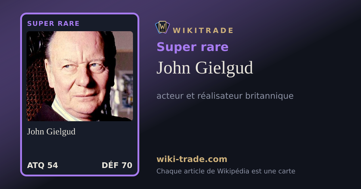 John Gielgud — carte Super rare