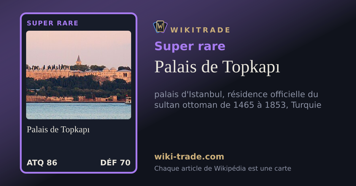 Palais de Topkapı — carte Super rare