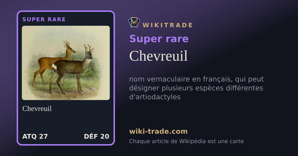 Chevreuil — carte Super rare