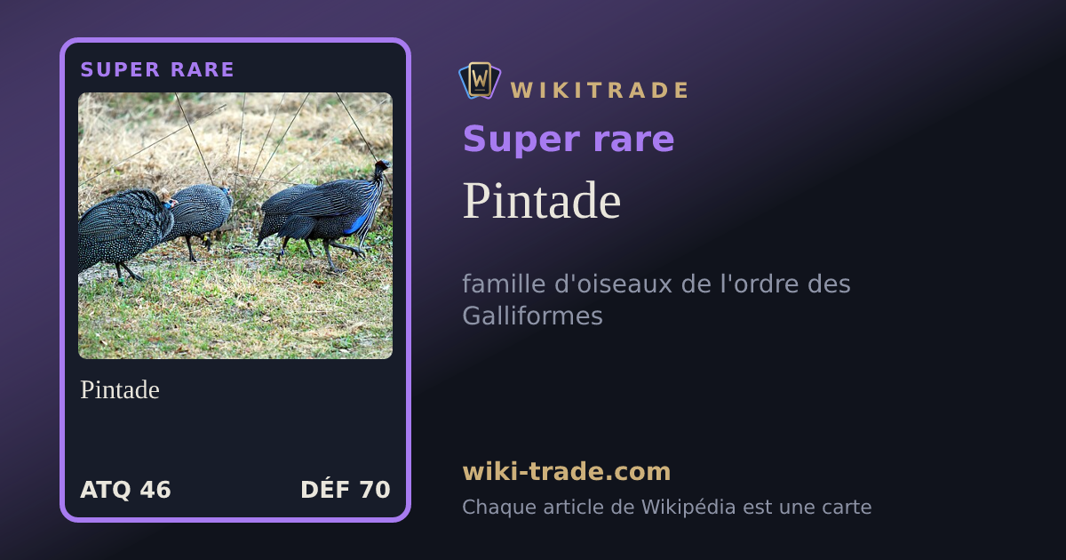 Pintade — carte Super rare