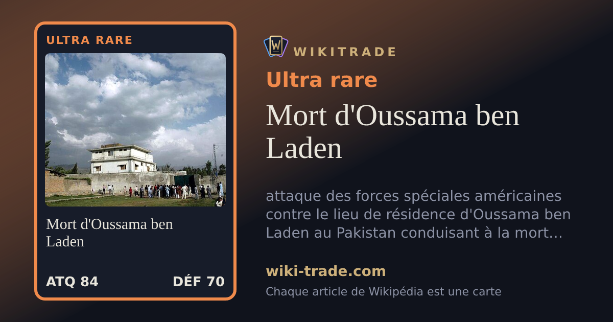 Mort d'Oussama ben Laden — carte Ultra rare