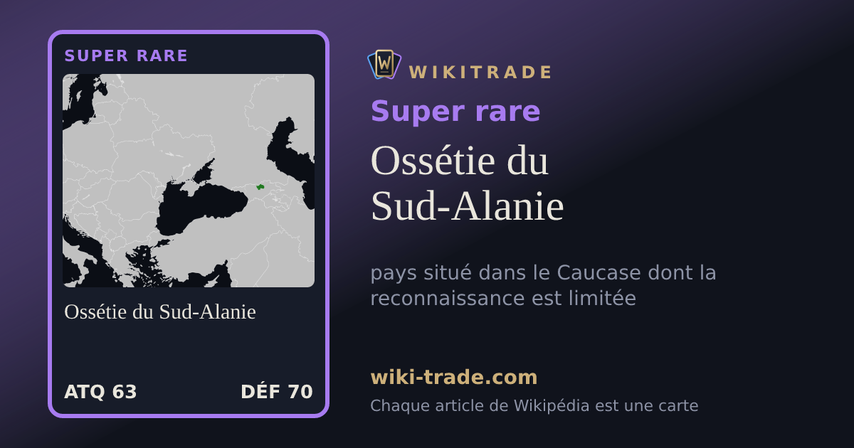 Ossétie du Sud-Alanie — carte Super rare