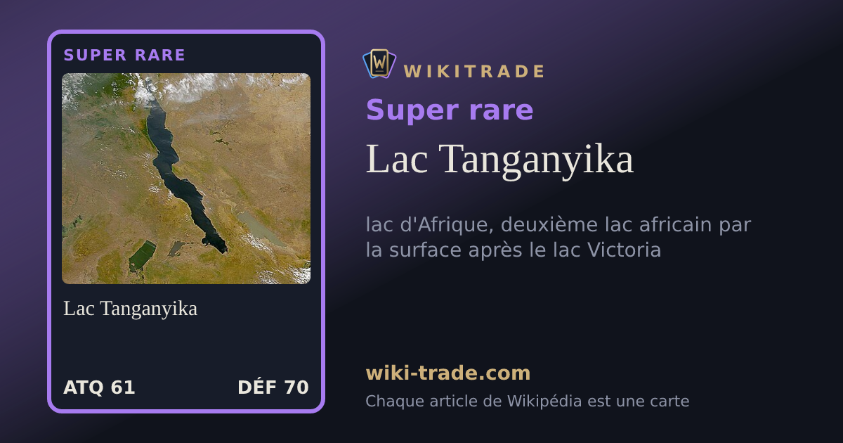 Lac Tanganyika — carte Super rare