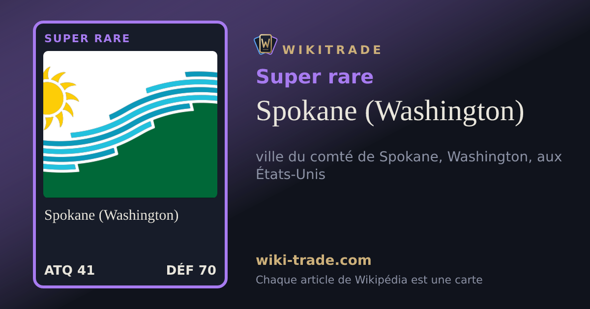 Spokane (Washington) — carte Super rare
