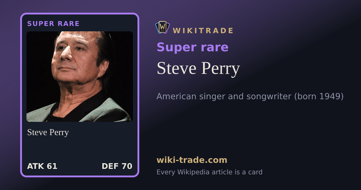 Steve Perry — Super rare card