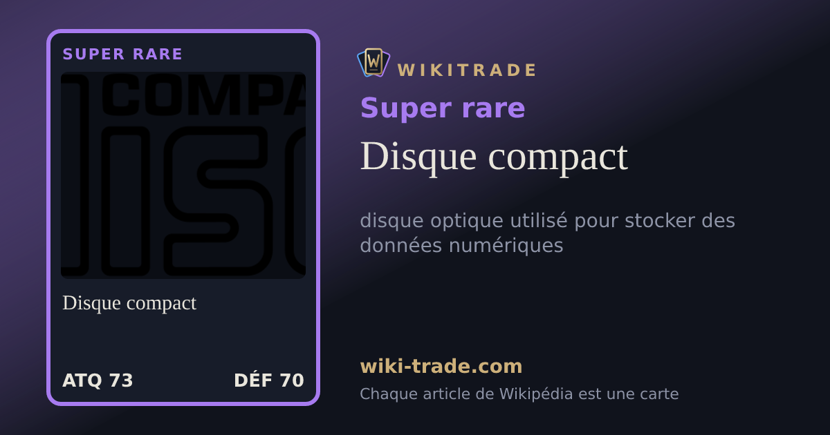 Disque compact — carte Super rare