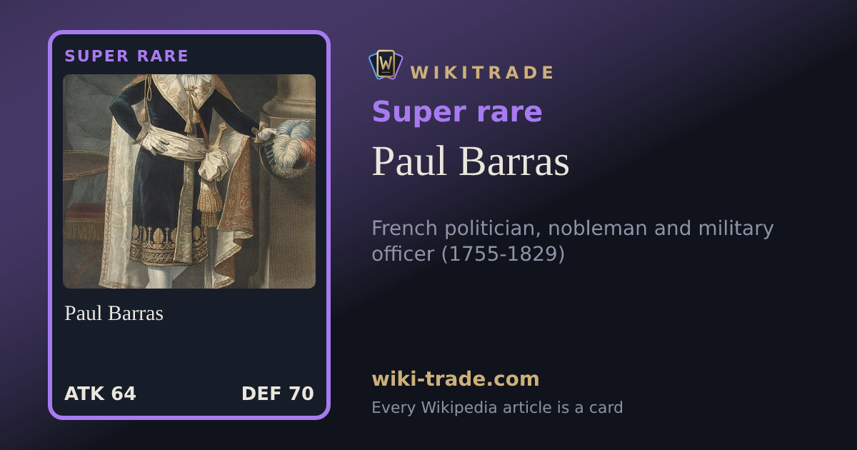 Paul Barras — Super rare card