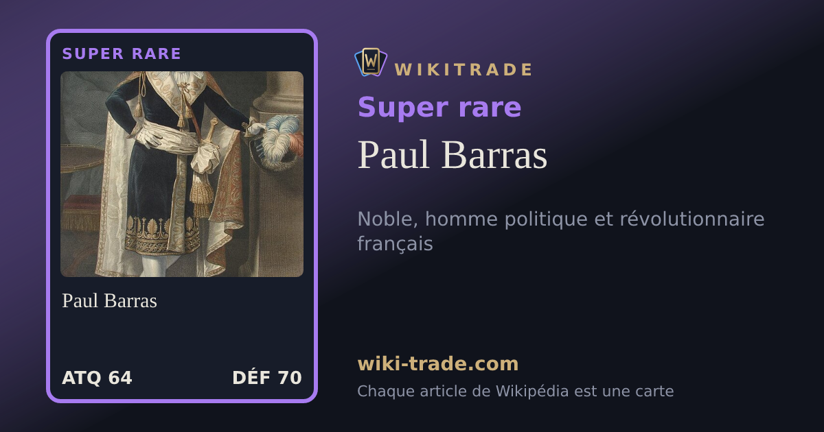 Paul Barras — carte Super rare