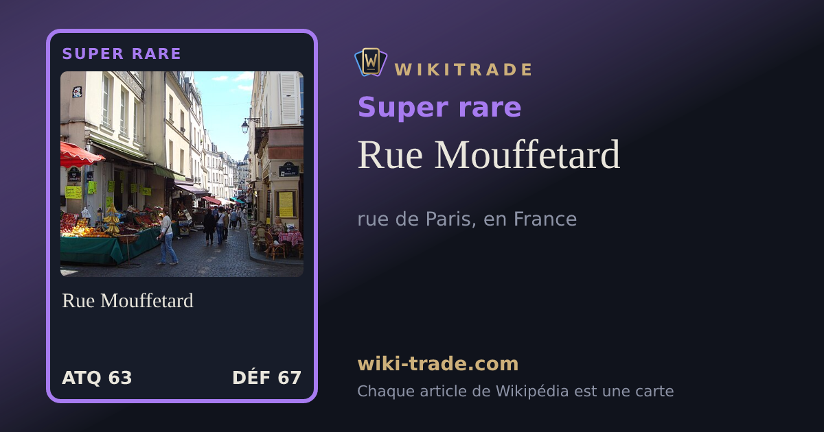 Rue Mouffetard — carte Super rare