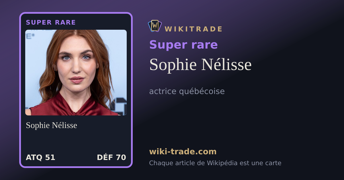 Sophie Nélisse — carte Super rare