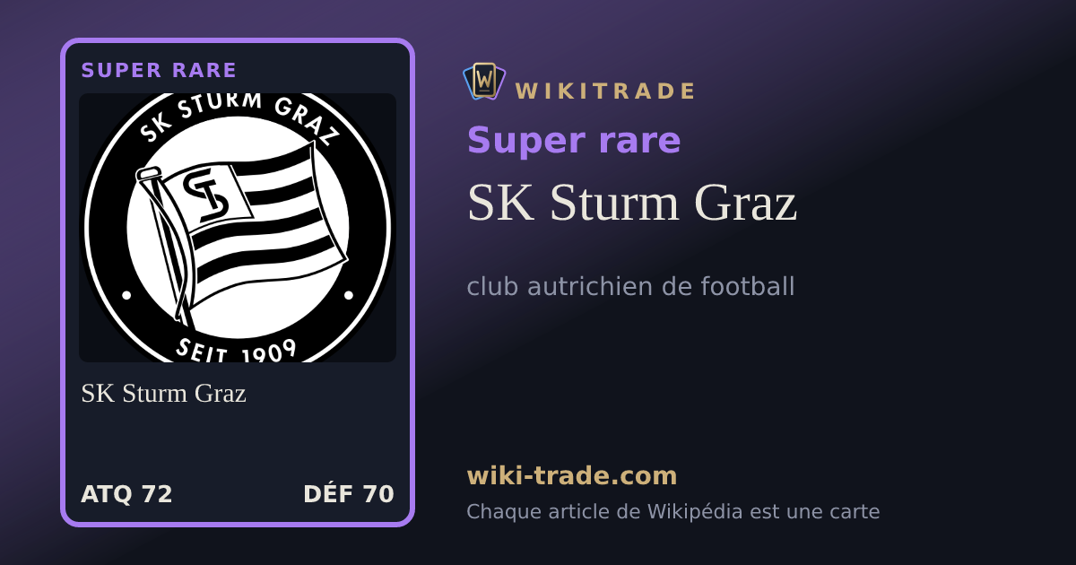 SK Sturm Graz — carte Super rare