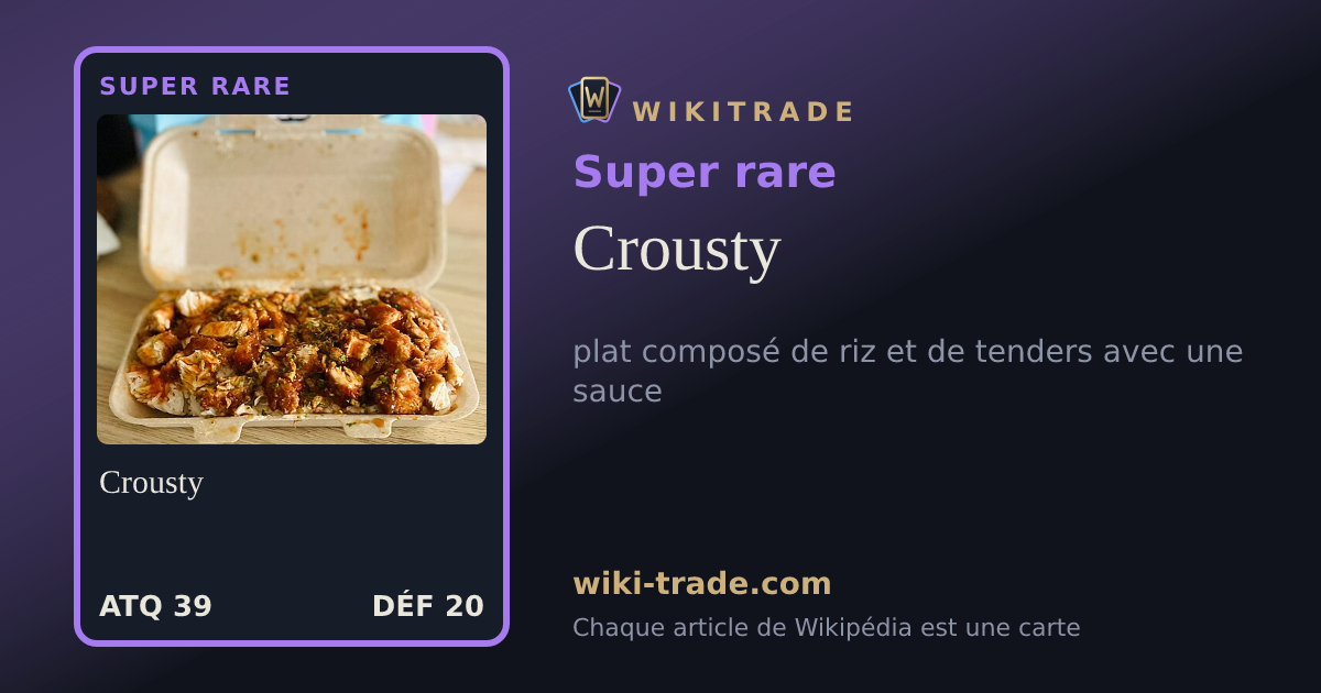 Crousty — carte Super rare