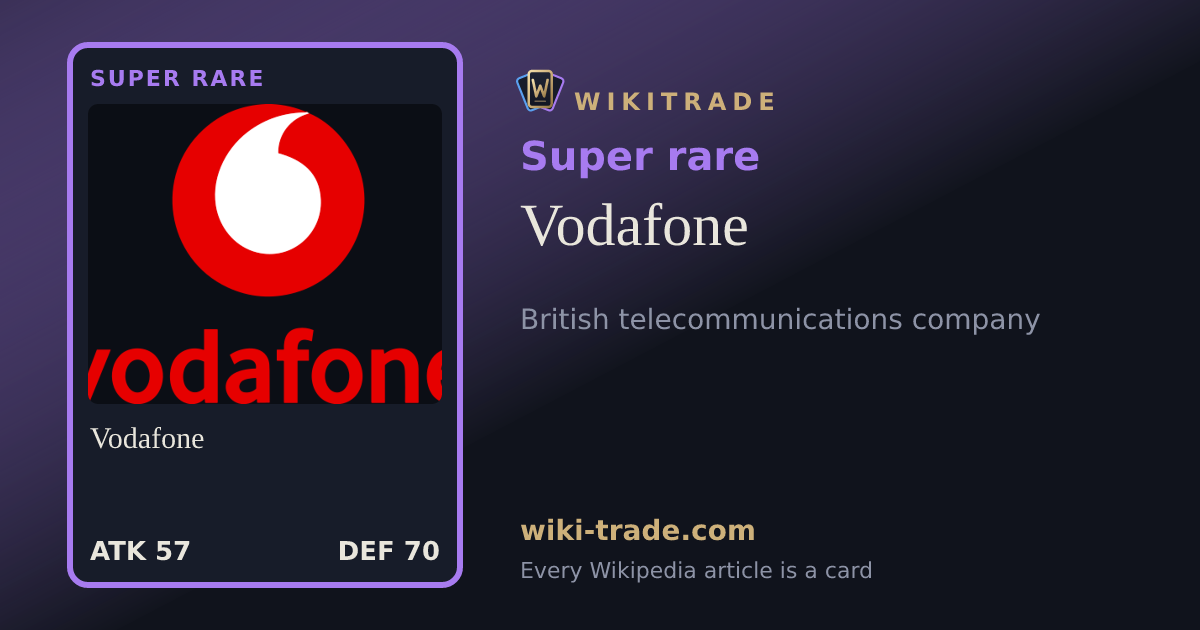 Vodafone — Super rare card