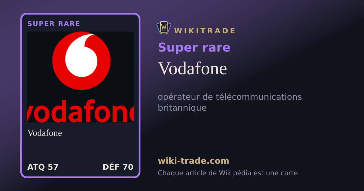 Vodafone — carte Super rare
