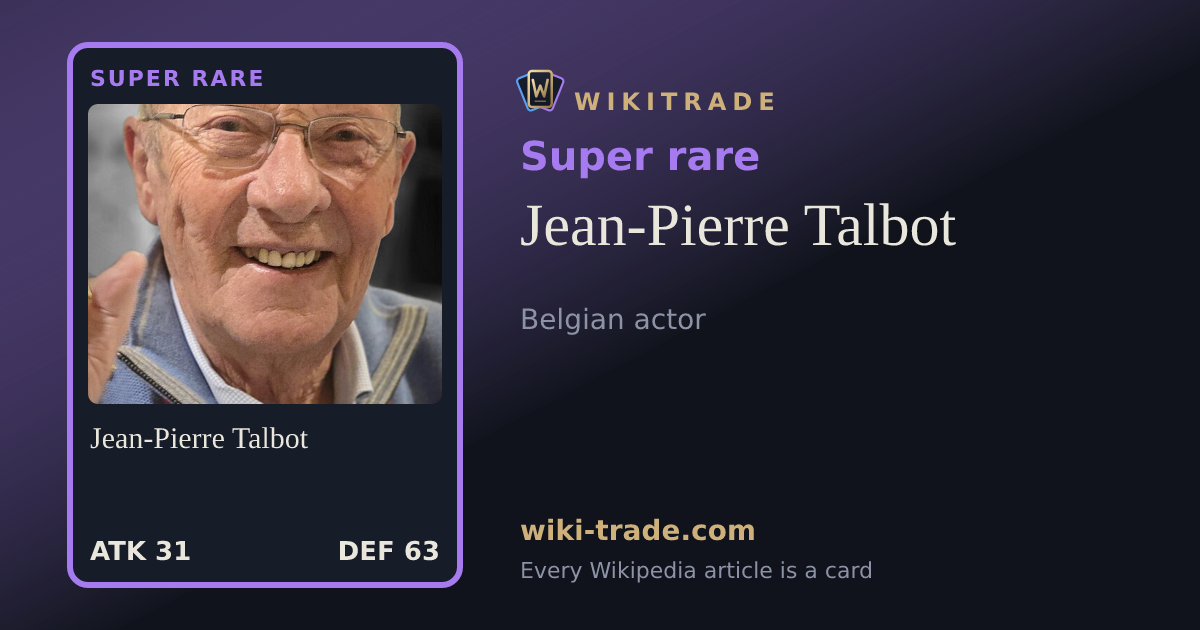 Jean-Pierre Talbot — Super rare card