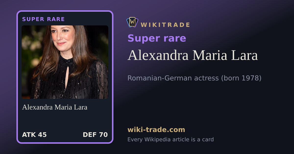 Alexandra Maria Lara — Super rare card