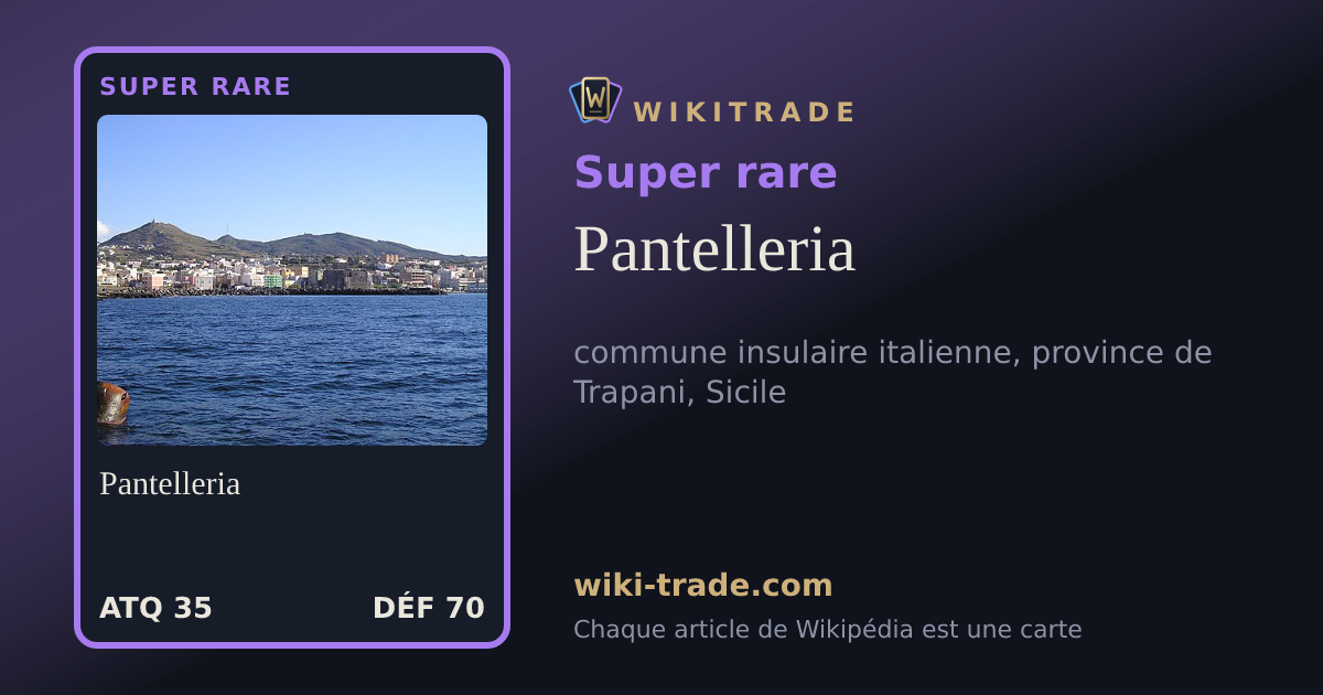 Pantelleria — carte Super rare