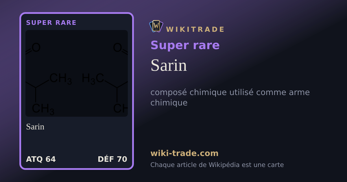 Sarin — carte Super rare