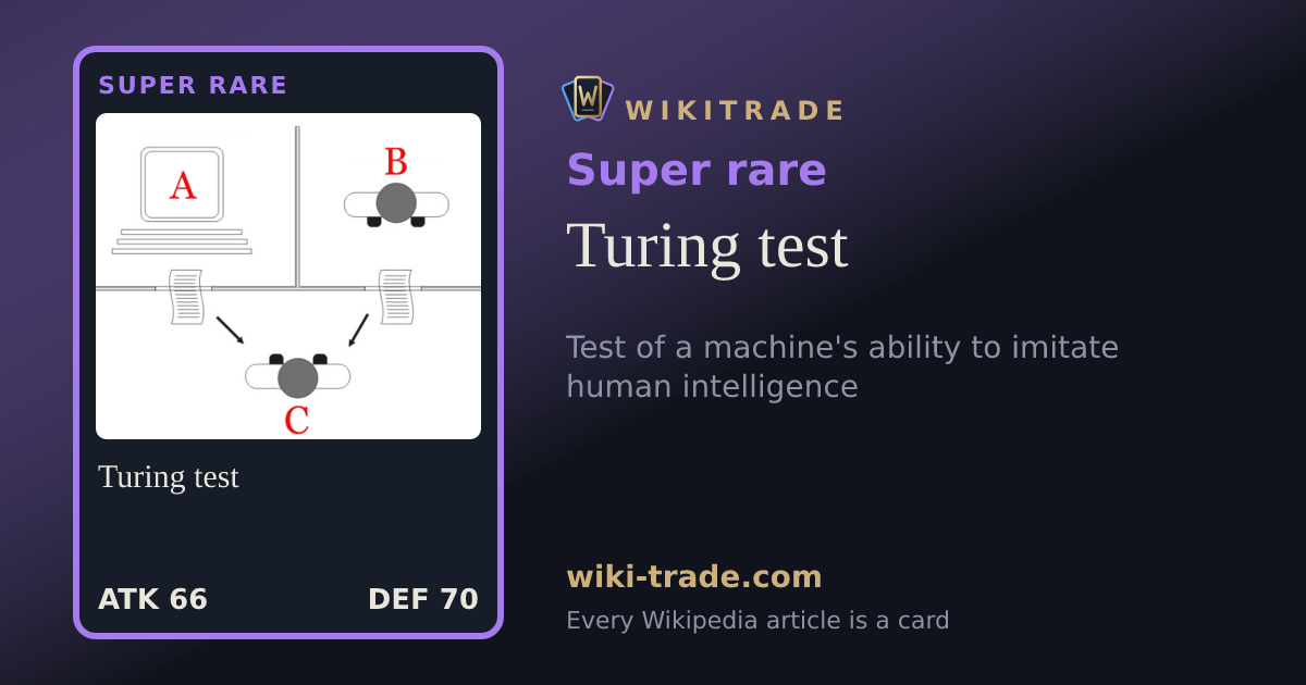Turing test — Super rare card