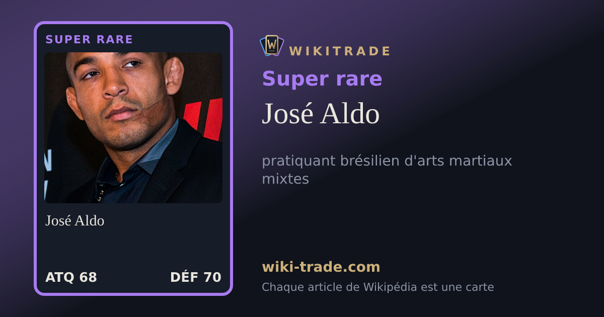 José Aldo — carte Super rare
