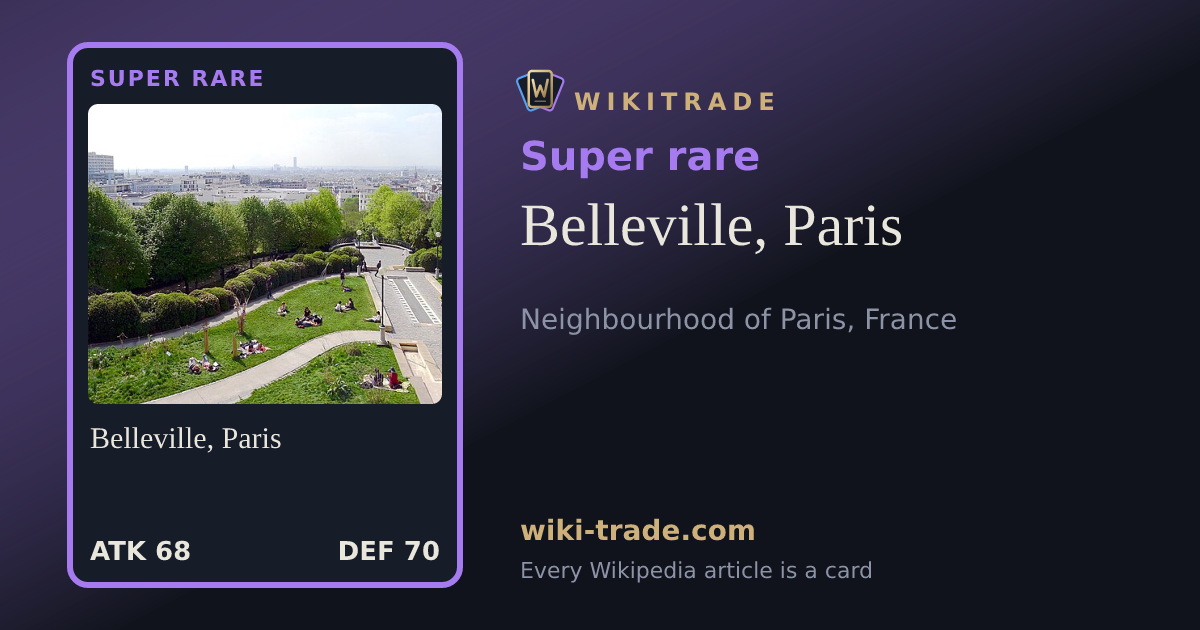 Belleville, Paris — Super rare card