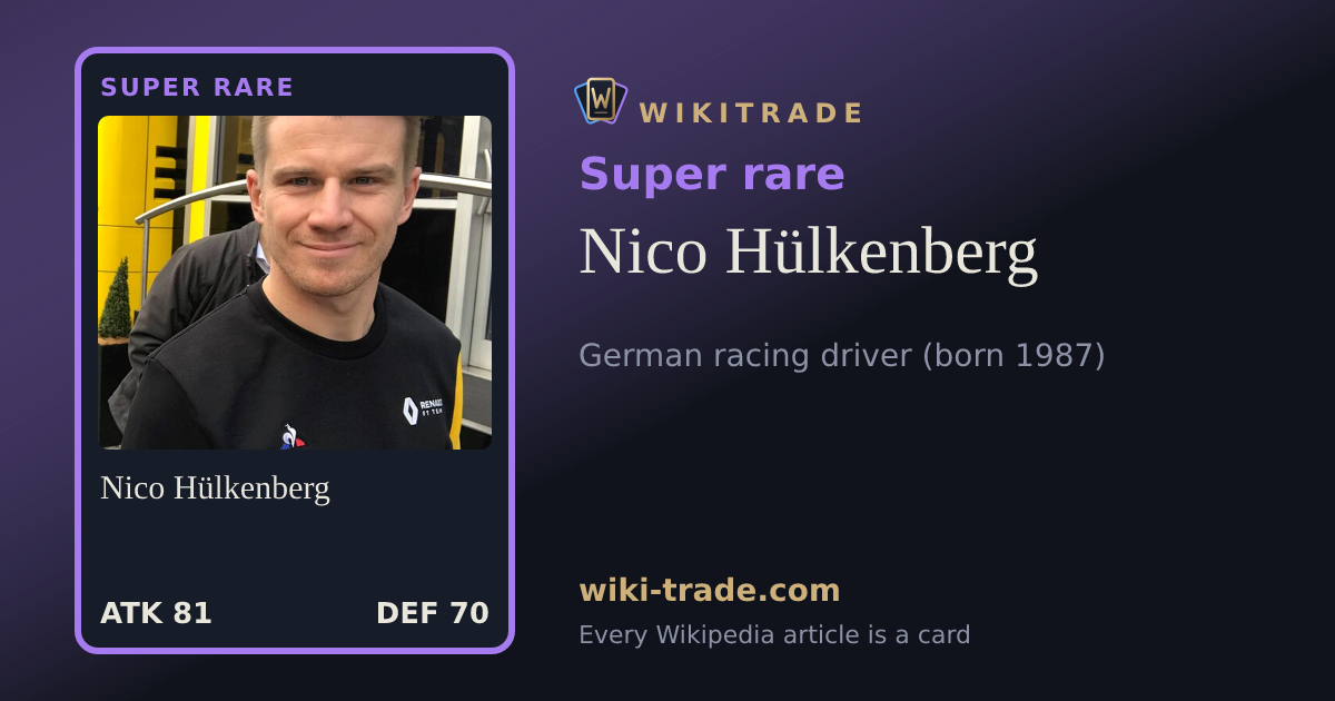 Nico Hülkenberg — Super rare card