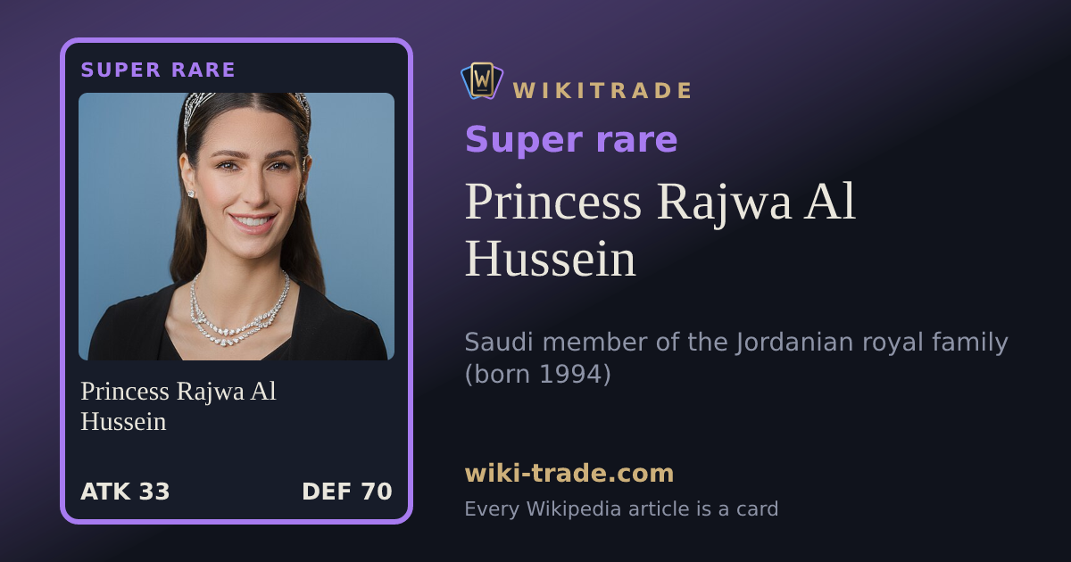 Princess Rajwa Al Hussein — Super rare card