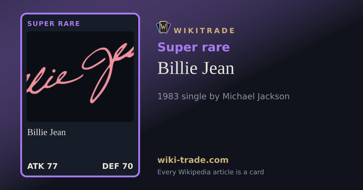 Billie Jean — Super rare card