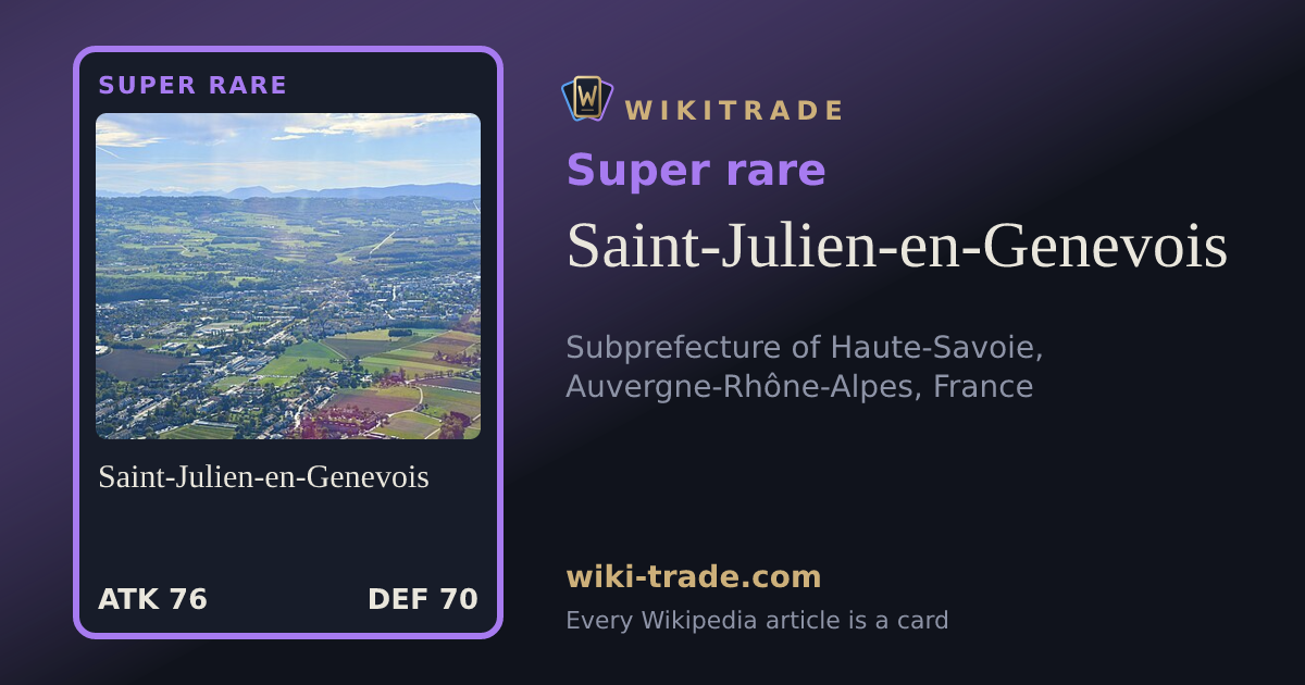 Saint-Julien-en-Genevois — Super rare card