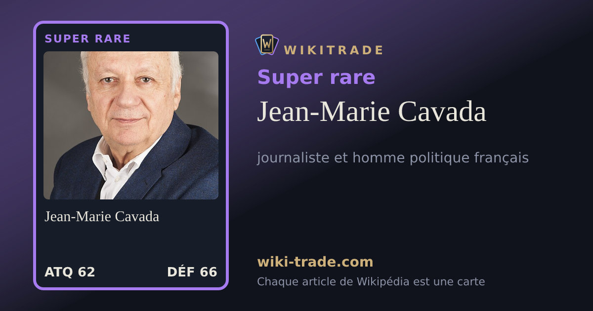 Jean-Marie Cavada — carte Super rare