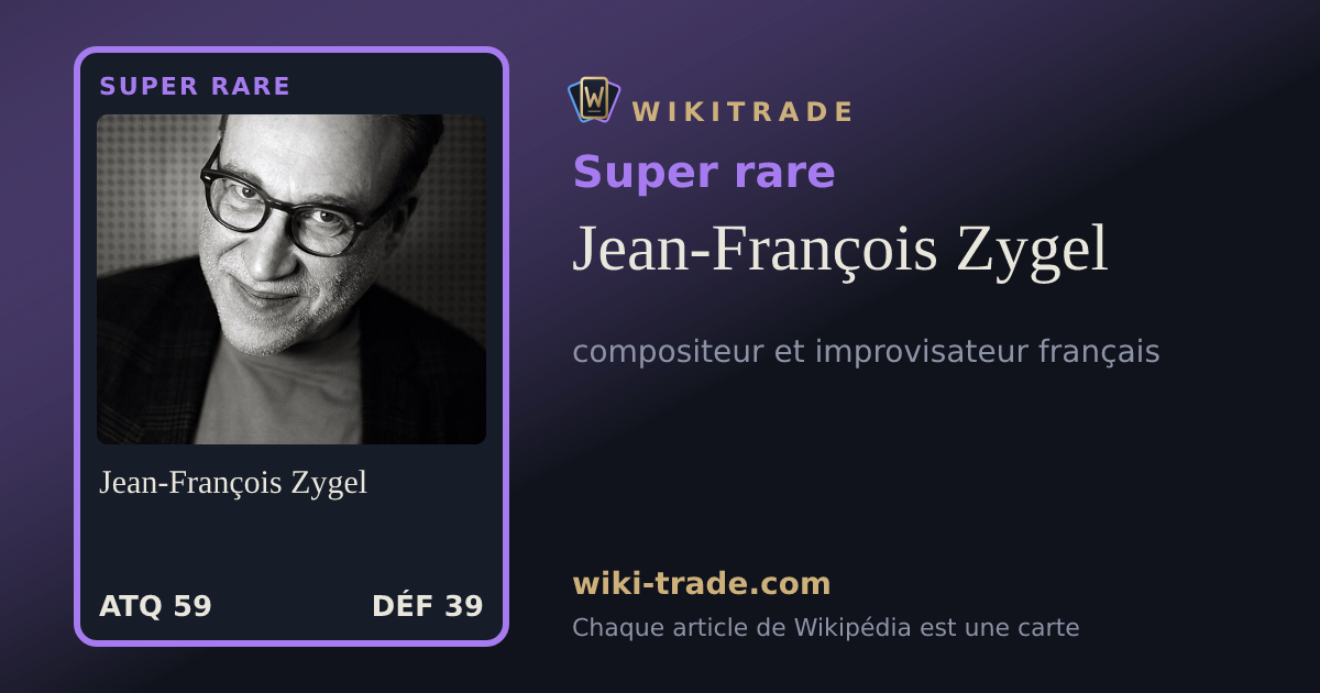 Jean-François Zygel — carte Super rare